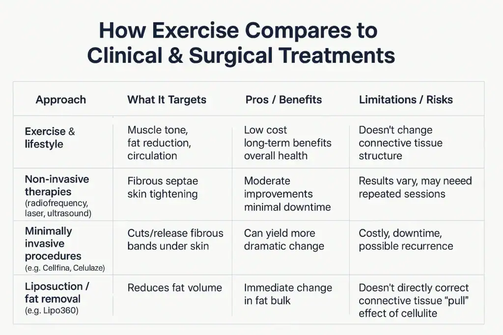 How exercise compares to treatments from Lipo 360 Reigate